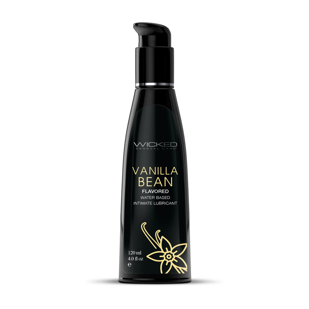 Aqua Vanilla Bean 4oz intimate lubricant from Wicked, ideal for pleasure toys Idaho.