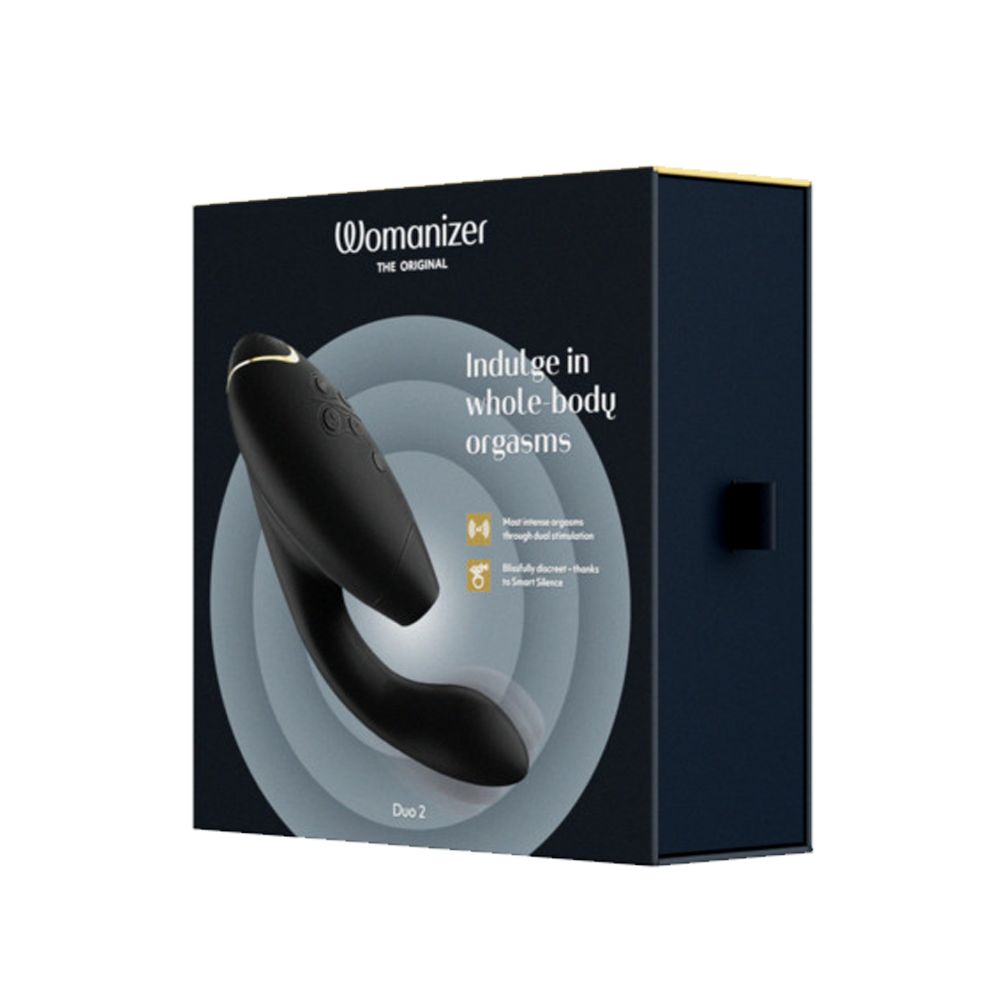 Duo 2 - Black premium sex toy packaging, sex shop Idaho