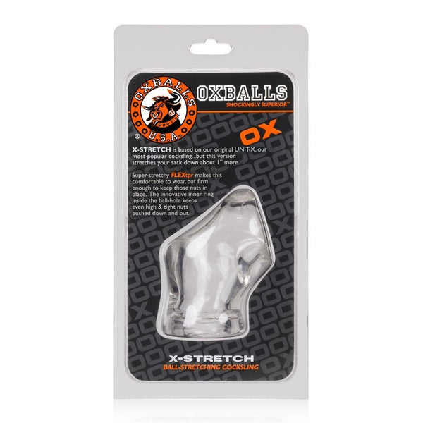 UNIT-X STRETCH, cocksling & ballstretcher - CLEAR packaging for sex toys Idaho.