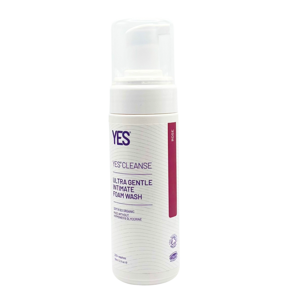 Cleanse Rose ultra gentle intimate foam wash for sexual health and intimate wellness, perfect for pleasure toys and adult toys.